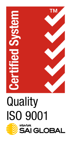 ISO 9001 certified system emblem